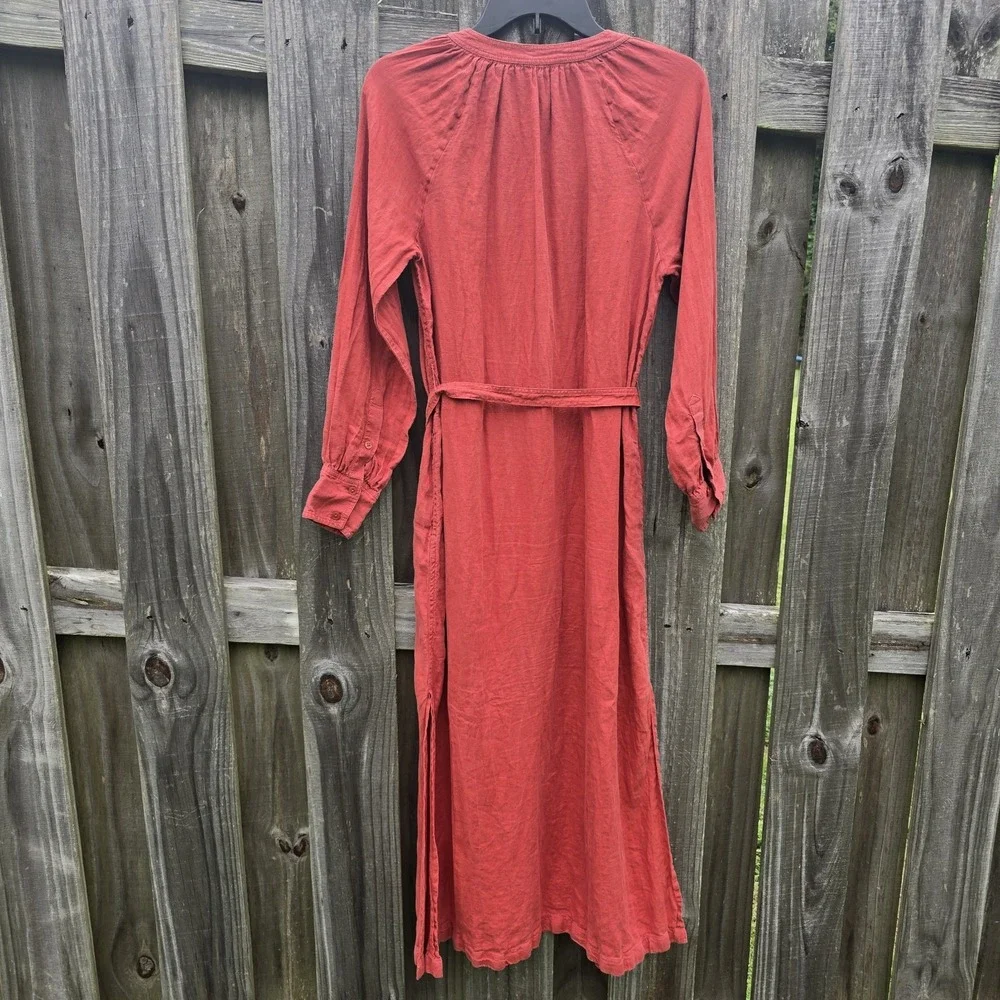 J Crew Cabana Dress in Linen Red Sand XS